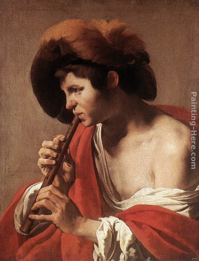 Hendrick Terbrugghen Boy Playing Flute
